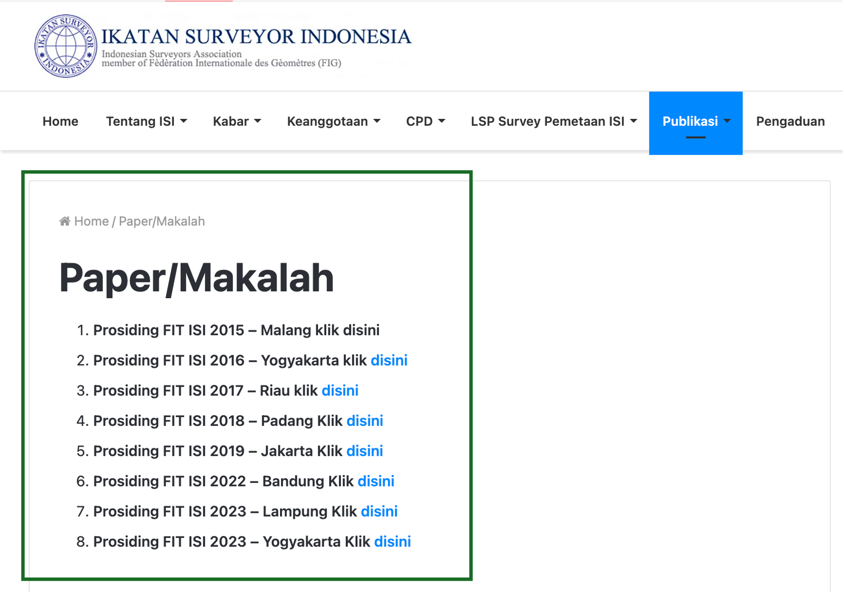 Kegiatan Forum Ilmiah Tahunan ISI
